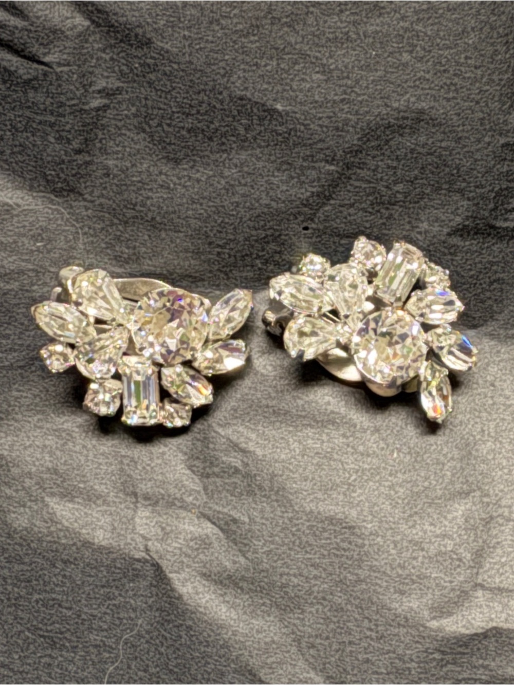 Vintage Signed Sherman Clip on Earrings